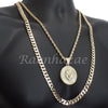 LION ROUND ROPE CHAIN DIAMOND CUT 30" CUBAN CHAIN NECKLACE SET G26 - Raonhazae