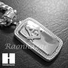 316L Stainless steel Silver Freemason Dog Tag 5mm Cuban Chain SG1 - Raonhazae