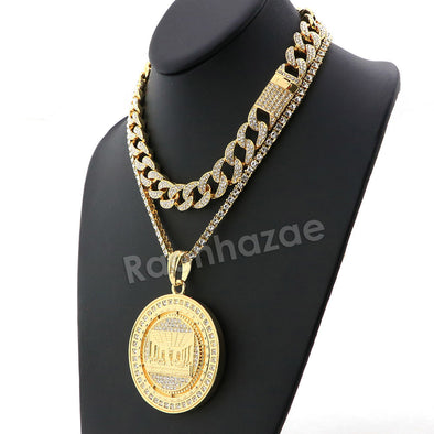 Hip Hop Quavo Last Supper Miami Cuban Choker Chain Tennis Necklace L51 - Raonhazae