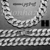 Rhodium PT 15mm 8.5" - 24" Miami Cuban Choker Chain Necklace Bracelet - Raonhazae