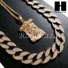 14k Gold PT Drake Jesus Face 15mm Cuban 30" Chain/Concave Necklace S168 - Raonhazae