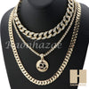 MENS 14K GOLD PT QC ROUND MIAMI CUBAN 16"~30" CHOKER TENNIS CHAIN S037 - Raonhazae