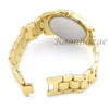 Hip Hop G-Eazy 14K Gold PT Bling Gold Watch Sandblast Bracelet Set F30G - Raonhazae