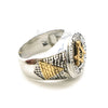 HIP HOP SOLID "MR. PRESIDENT FREE MASON" WHITE GOLD PLATED RING BK005G - Raonhazae