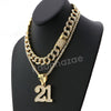 Hip Hop Quavo 21 SAVAGE Miami Cuban Choker Tennis Chain Necklace L21 - Raonhazae