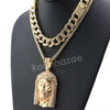 Hip Hop Quavo Jesus Face Miami Cuban Choker Chain Tennis Necklace L37 - Raonhazae