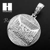 Mens Stainless steel Silver Last Supper Charm Round Pendant SS005 - Raonhazae