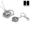 5X Magnifying Glass Lady Luck Elephant Key Chain Pendant Chain Necklace Set SJ2S - Raonhazae