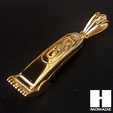 316L Stainless steel Gold Barber Clipper Trimmer Pendant SS017 - Raonhazae
