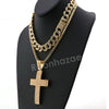 Hip Hop Quavo BIG CROSS Miami Cuban Choker Tennis Chain Necklace L12 - Raonhazae