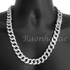 Quavo 14k Silver 16mm 16"- 30" Miami Cuban Link Choker Chain Necklace - Raonhazae