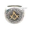 MEN FREEMASON MASONIC 14K WHITE GOLD WATCH CUBAN BRACELET RING FM03S - Raonhazae