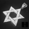 316L Stainless steel Silver 6 Point Star Pendant Miami Cuban SS034 - Raonhazae