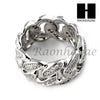 Sterling Silver .925 AAA Lab Diamond Cuban Link Migos Ring SS009 - Raonhazae