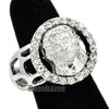 MENS GOD JESUS CHRIST FACE CHRISTIAN CHURCH SILVER PLATED RING SIZE 8 - 13 N013S - Raonhazae