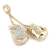 MENS 14K GOLD PT BOXING GLOVES 18" TENNIS CHAIN 16" 30" CHOKER CUBAN CHAIN S27G - Raonhazae