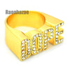 HIP HOP FASHION SOLID CHUNKY A$AP DOPE GOLD PLATED RING N003G - Raonhazae