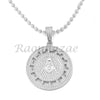 Sterling Silver .925 AAA Lab Diamond Freemason Masonic w/2.5mm Moon Cut Chain 51 - Raonhazae