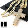 HIP HOP 2PAC CROSS PENDANT & DIAMOND CUT CUBAN LINK CHAIN NECKLACE N30 - Raonhazae