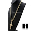 MENS ANCHOR CROSS PENDANT & DIAMOND CUT CUBAN LINK CHAIN NECKLACE N57 - Raonhazae