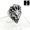 MEN STAINLESS STEEL ANTIQUE SILVER TONE LION FACE RING 8-12 SR035CL - Raonhazae