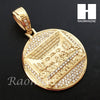 Mens Stainless steel Gold Last Supper Charm Round Pendant SS005 - Raonhazae