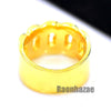 HIP HOP FASHION CUBAN LINK BAND STYLE GOLD PLATED RING N004G - Raonhazae