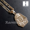 New 14k Gold PT King-tut Pendant 15mm Miami Cuban 30" Necklace SET 202G - Raonhazae