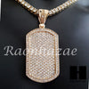 Hip Hop Premium Dog Tag Miami Cuban Choker Tennis Chain Necklace L - Raonhazae