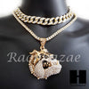 Hip Hop Premium Bulldog Miami Cuban Choker 18" Tennis Chain Necklace M - Raonhazae