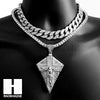 Hip Hop Silver Jesus Cross Miami Cuban Choker Tennis Chain Necklace AS - Raonhazae