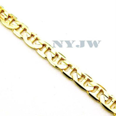 NEW MEN'S 7mm, 8" 14k YELLOW GOLD PT MARINER BRACELET - Raonhazae