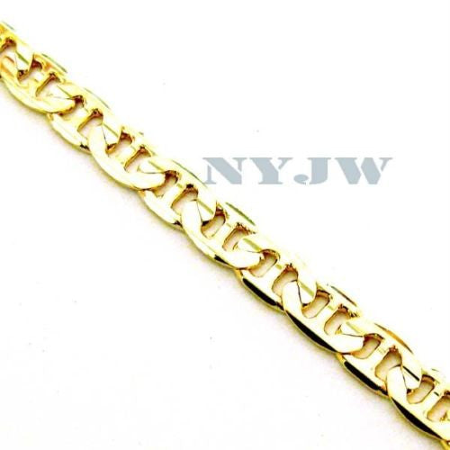 NEW MEN'S 5mm, 8" 14k YELLOW GOLD PT MARINER BRACELET - Raonhazae