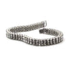 NEW QUALITY 0.5 CARAT WHITE GOLD PLATED 2 ROW CUBIC STONE BRACELET SSB002S - Raonhazae