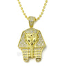 Sterling Silver .925 AAA Lab Diamond King-tut w/2.5mm 20" 24" Moon Cut Chain G47 - Raonhazae