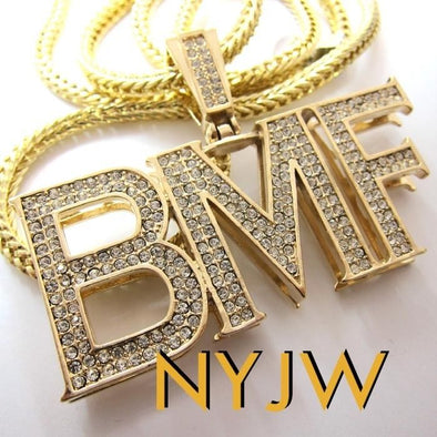 G BMF BLACK MAFIA FAMILY PENDANT W/ 36" CHAIN - Raonhazae