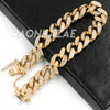 Raonhazae Hip Hop Lab Diamond Watch w/ 15mm Cuban Link Bracelet Set - Raonhazae